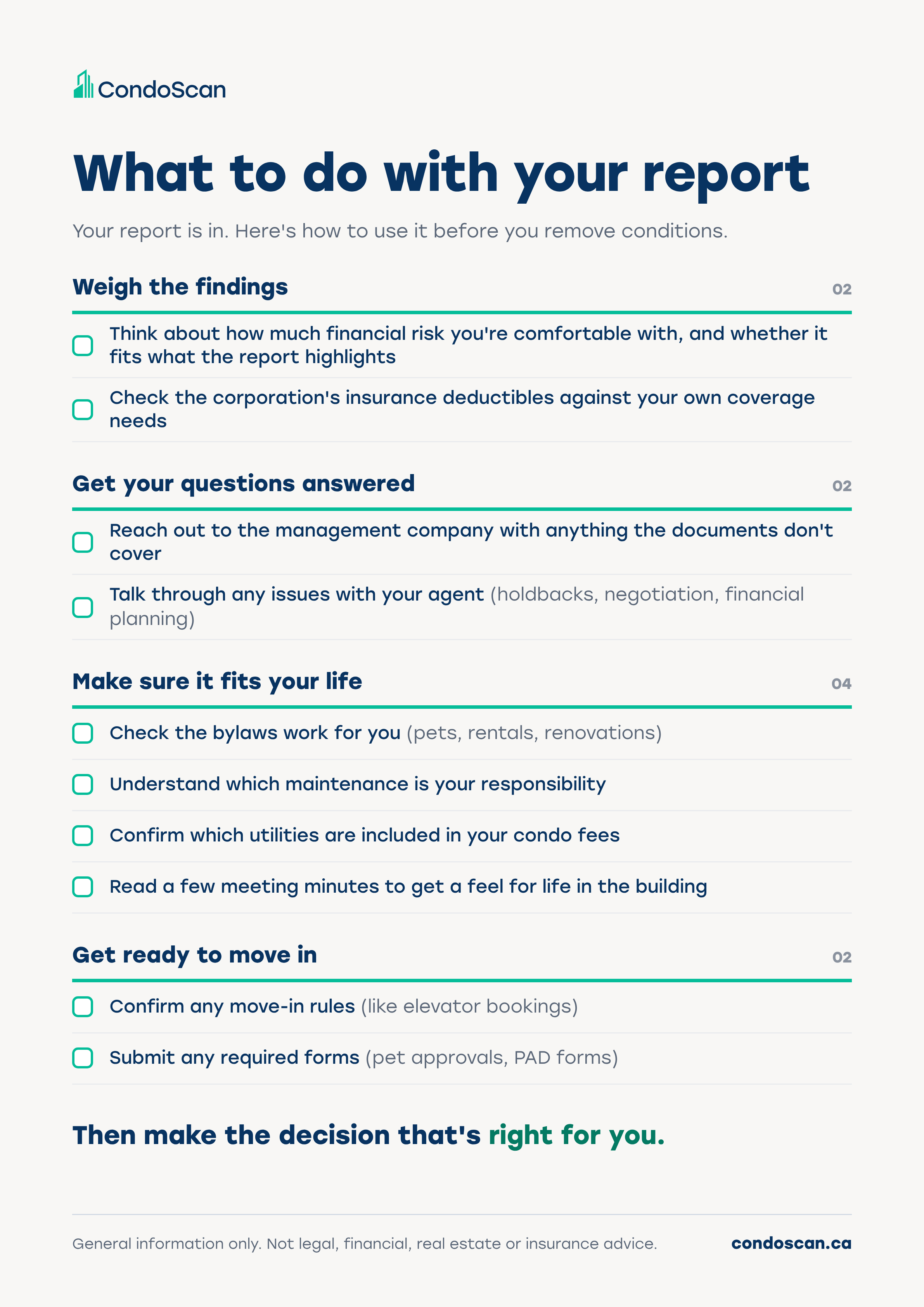What to do with your condo document report